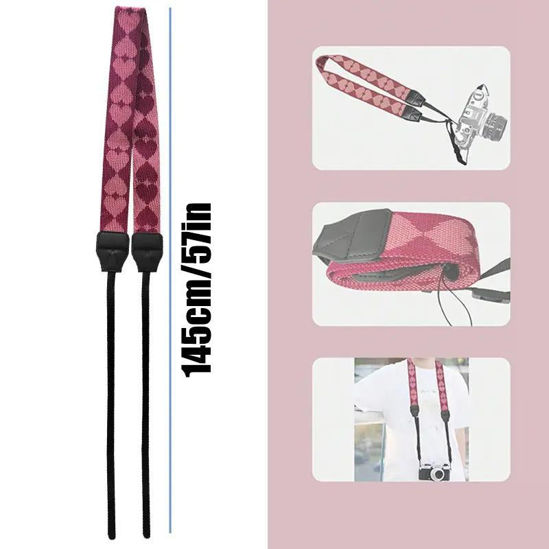 Heart Pattern Camera Shoulder Strap
